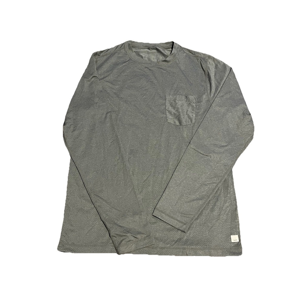 Vuori Tradewind Shirt Mens L Green Long Sleeve Performance Pullover V177 Pocket